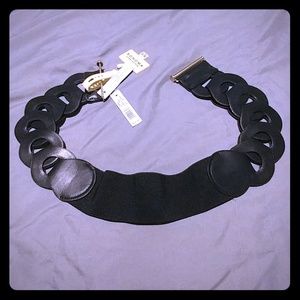 Sonoma Black Faux Leather High Waist Belt